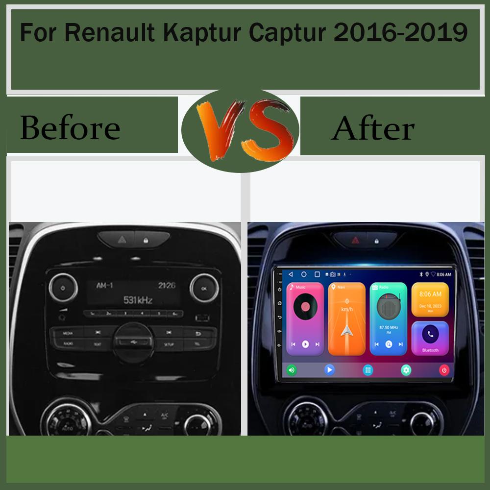 Android 14 For Renault Kaptur Captur 2016-2019 Video Gps WIFI RDS BT Multimedia Car Minitor DSP Navigation 5G NO 2DIN DVD Car