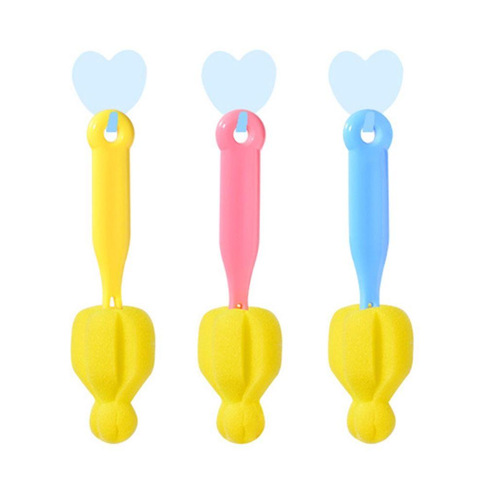 360 Degree Baby Bottle Brush Soft Cup Glass Cleaner Nipple Pacifier Brush