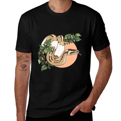 Ball Python On a Vine TShirt Big Size Short Sleeve Casual Top