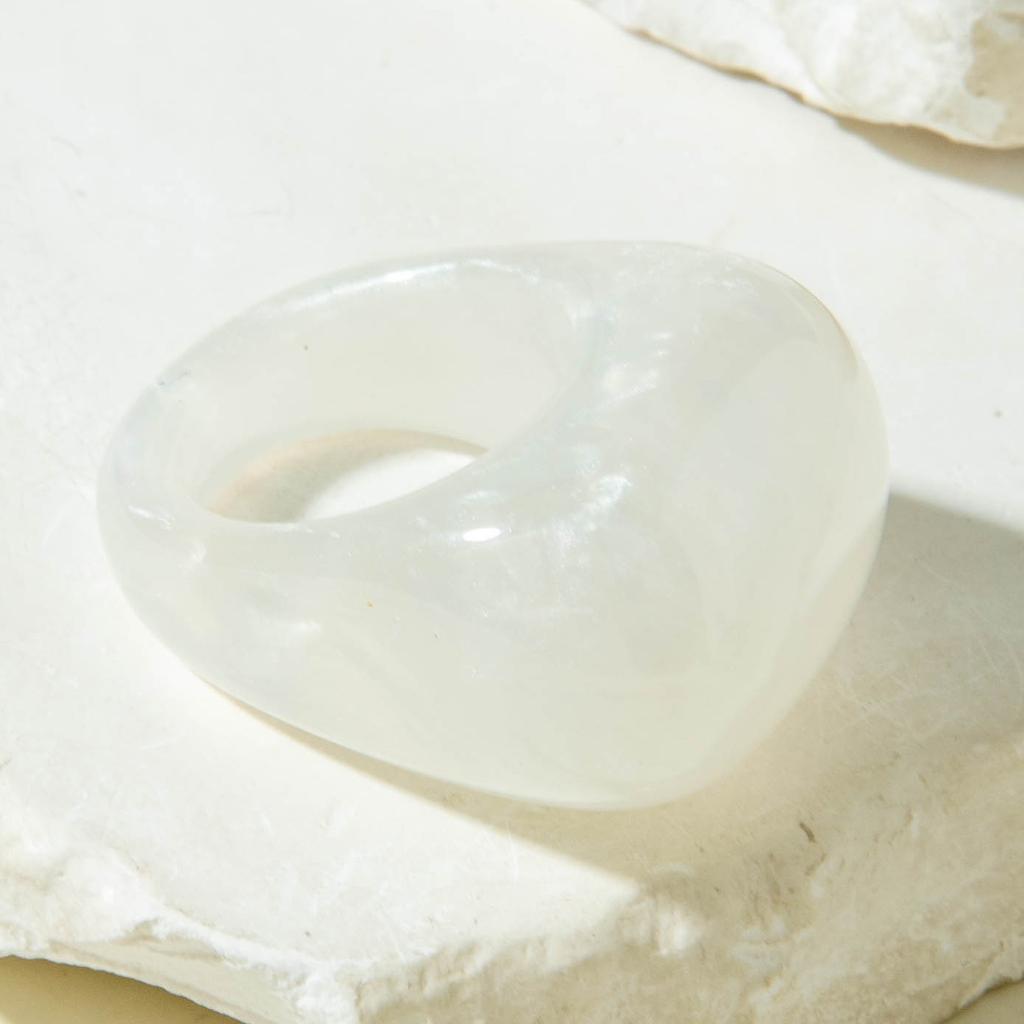 Accessories Geometric Punk Style Retro Ring, Glossy Acrylic Ring Ring Wholesale