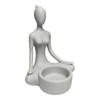 Portacandele Figurine Sedute Stampate 3D, Supporto per Candeline Tea Light Yoga Zen, Decorazione Minimalista per Scrivania e Scaffale, Regalo Mindfulness per Yogi