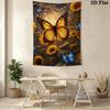 Sunflower and Butterfly Pattern Home Decor Tapestry, Wall Hanging, Decorative RV Wall Cloth.MGT0918517