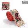 6.3CMx2M Christmas Bow Ribbon Imitation Hemp Ribbon Decorative Bow Accessories Snowflake Christmas Ribbon