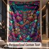 Mandala (5) Thema Individueller Wandteppich Personalisierter Benutzerdefinierter Name Text Wandbehang Teppich Heimdekoration Hintergrundtuch
