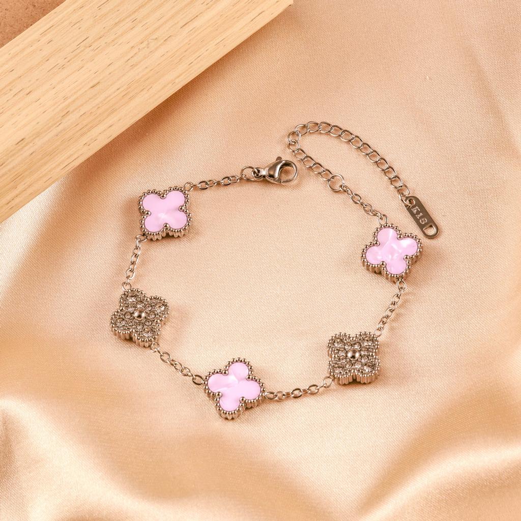 Four-leaf Clover Bracelet - Women's Luxury 18k Gold Plated Sparkling Bracelet