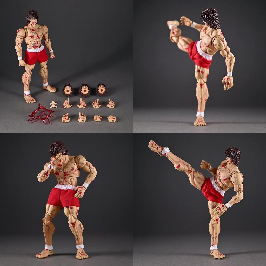 Baki Hanma Action Figure Pvc Model With Battle Damage For Collectors And Anime Fans