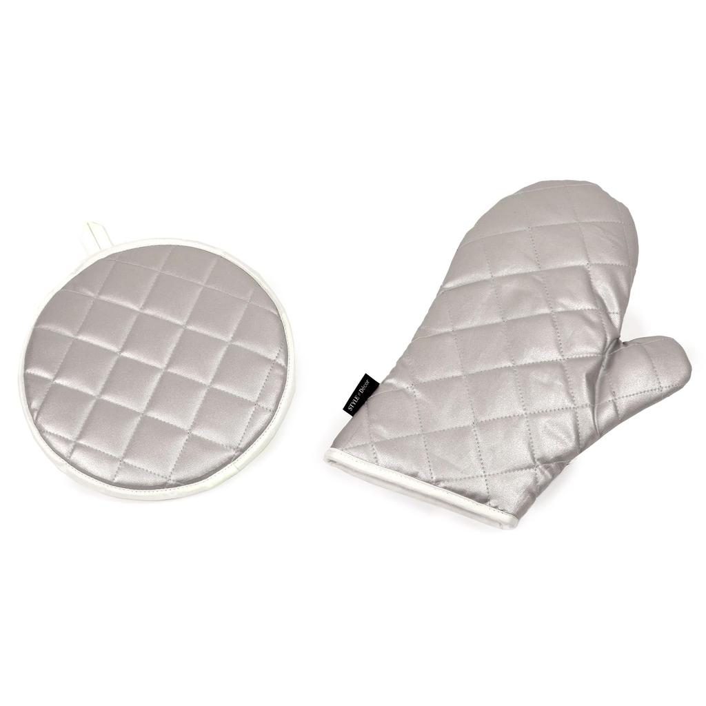 STYLE Decor Set Mitten Pot Set Apron Kitchen Cooking Citrus Lemon Gift Celebration Stylish Cute STYLE Decor W8701400 2-piece