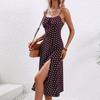 2025 Bohemian Dress Sexy Suspender Split Polka Dot Dress