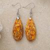 Luxury High Quality Natural Emperor Stone Water Drop Earrings Earrings European and American Popular Retro Jewelry