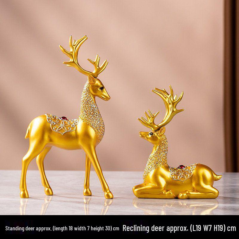 Creative Deer Ornament for Home Decor - Perfect for Living Room, Wine Cabinet, TV Stand, or Entryway Display
