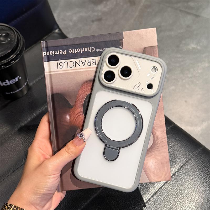 Applicable To iPhone17promax Mobile Phone Case, Armor, Magnetic Suction Bracket, Apple 16 Large Windows, Anti-drop 15 Protective Case.