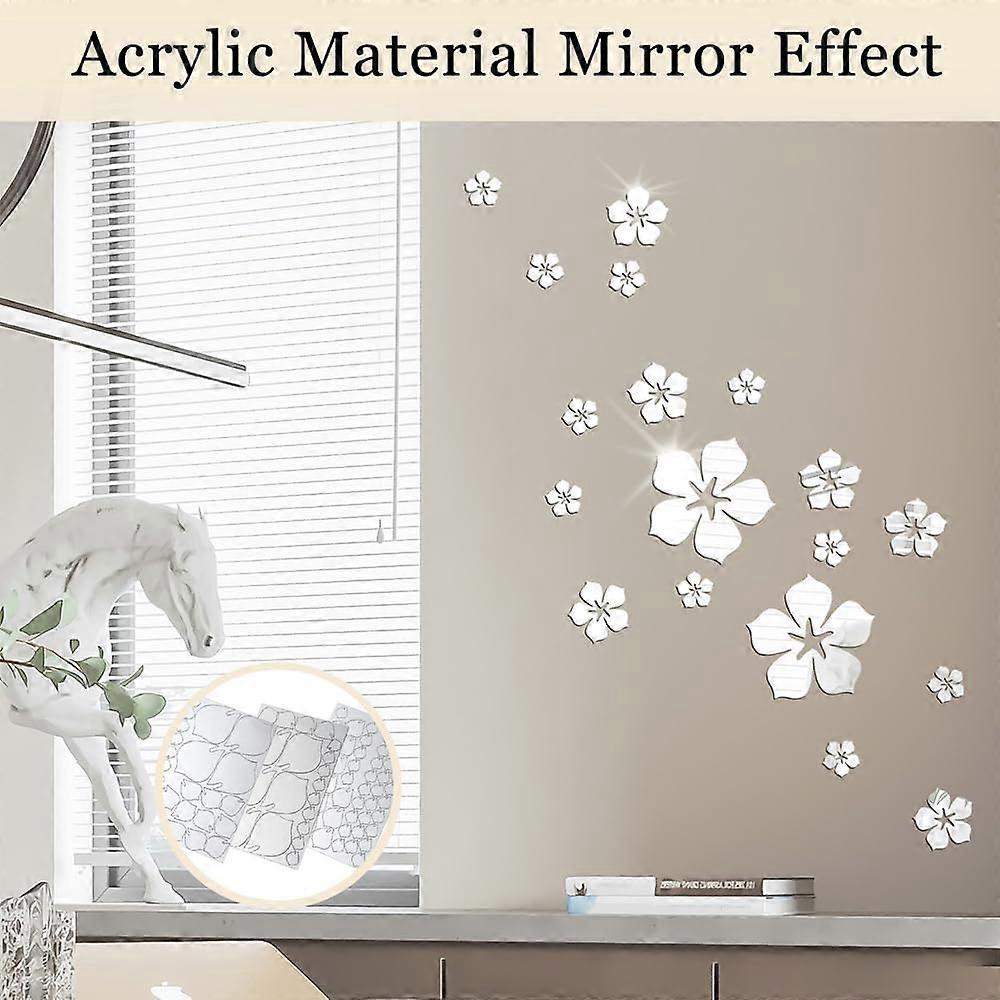 18 pieces set - Mirror Sticker - Wall Stickers - Mirror Wall Decoration - Stick-on Mirrors - Wall Mirror - Impact-resistant Acrylic Mirror Sheet - St