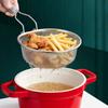 Hook Design Stainless Steel Fry Basket Heat-resistant Noodle Drainer Hot Pot Strainer  Home