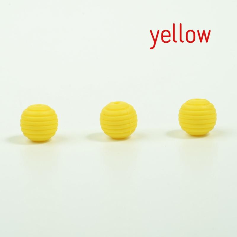 10pcs Silicone Beads Baby Teething Round Spiral Beads Food Grade Beads 15mm DIY Threaded Beads Baby Teethers