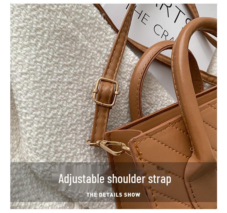 2024 Trendy Textured Small Square Bag – Women's Spring/Summer Messenger & Shoulder Bag