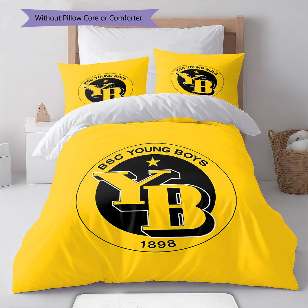 BSC Young Pattern Bedding,Quilt Set Quilt Cover Pillowcase Home Birthday Gift(1 * Duvet Cover + 2 * Pillowcase, Without Core)
