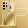Wave edge pattern tempered glass phone case for galaxy S26 S25 S24 S23 S22 S21 S20 FE Ultra Plus anti-fall back cover