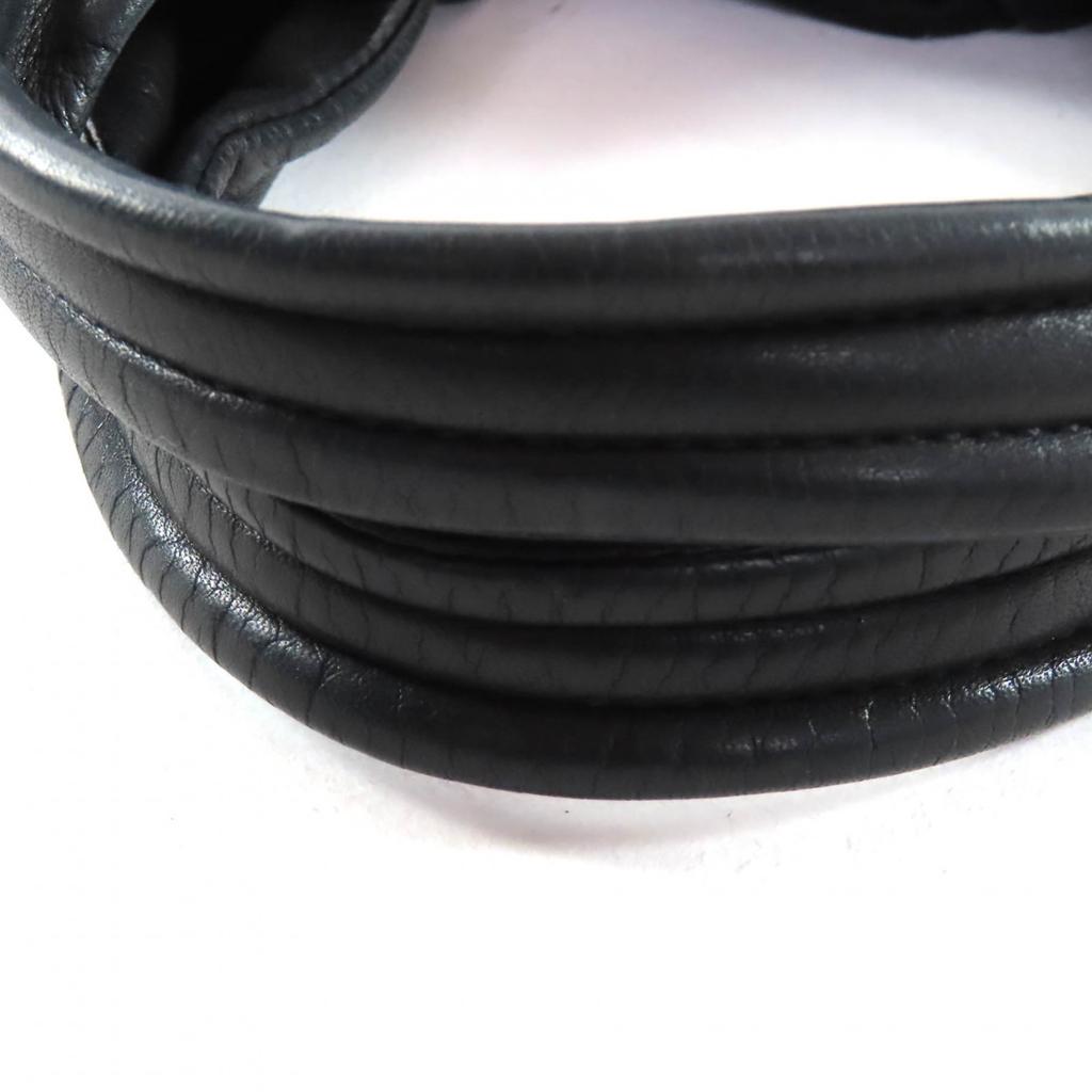 Great kawa-kawa Tote Bag WET Leather handle black leather Women Used