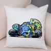 Cartoon Sport Motorcycle Cushion Cover Super Soft Short Plush Mobile Bike Pillow Covers Pillow Case For Sofa Home Car Pillowcase