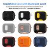 Earphone Case For AirPods 4 Gen Pro 3 2 Hybrid Leather Skin Shockproof Phone Stand Cover For AirPods Pro 3 2 with Keychain Switch Lock