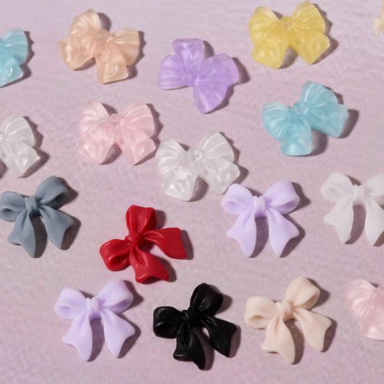 30 pezzi/set fiocco per unghie strass facile da attaccare 3D resina fai da te manicure farfalla strass per la bellezza