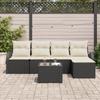 VidaXL Ensemble de canapé de jardin 5 pièces avec coussins en rotin synthétique brun 3346007