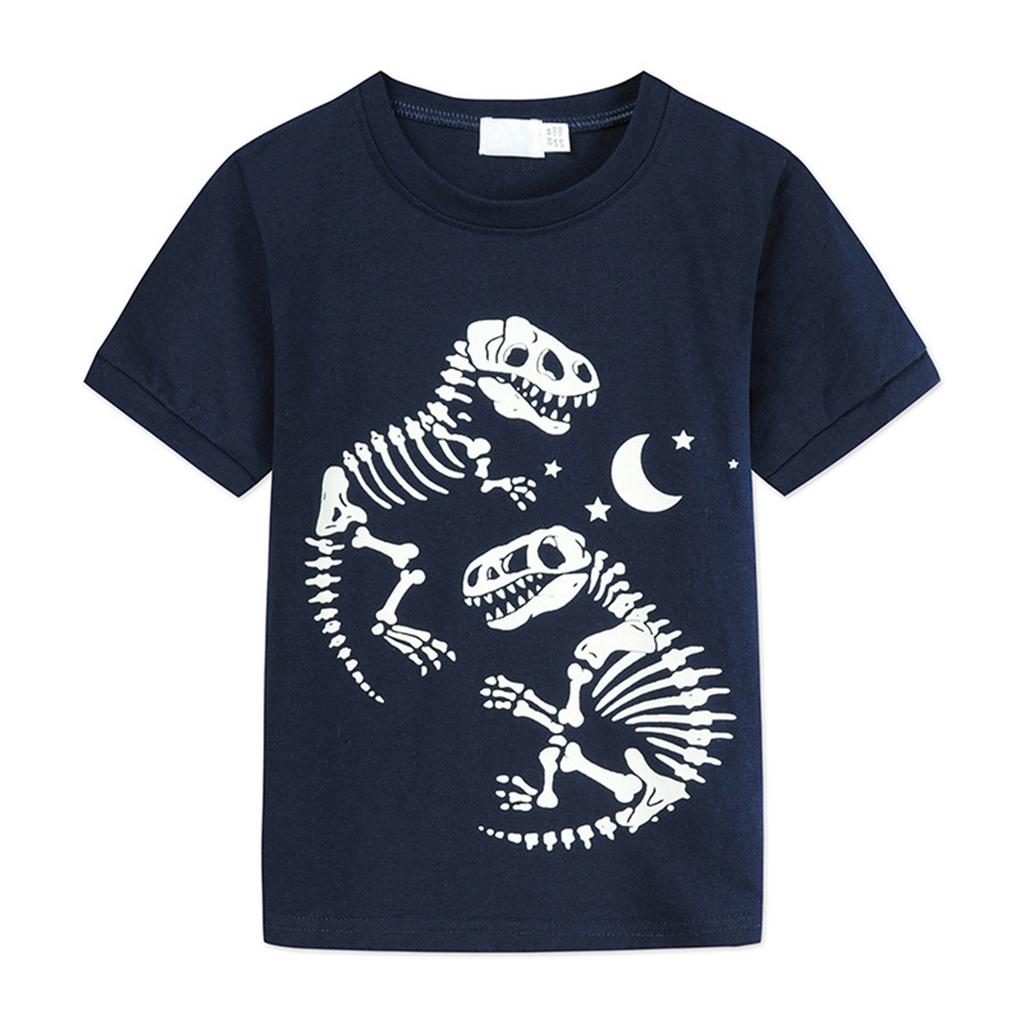 Kids Boys Girls Cartoon Dinosuar Print T Shirt Shorts Pajamas Sleepwear Outfits