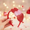 Plastic Valentine's Day Hair Hoop Sequins Shining Heart Hairband Red Heart Headband  Women