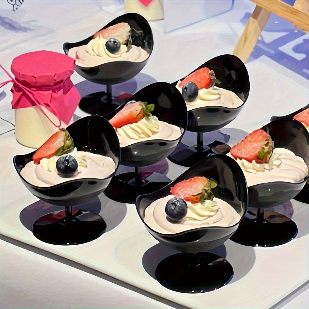 50pcs Ball Chair Disposable Plastic Cups Mini Plastic Dessert Cups Unique Design Fancy Plastic Parfait Cups Elegant Dessert Cups Dessert Bowls