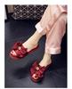 Auspicious Red Wedding Slippers Set for Bride & Groom - Spring/Summer Collection