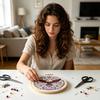 July 4th Embroidery Kit DIY Embroidery Craft Set with Hoop Threads Hand Embroidery Kit for Beginners Adults