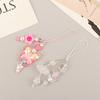 Clear Bead White Star Moon Cloud Cute Phone Charm Strap Keychain Cellphone Flower Lanyard Bag Earphone Camera Pendant