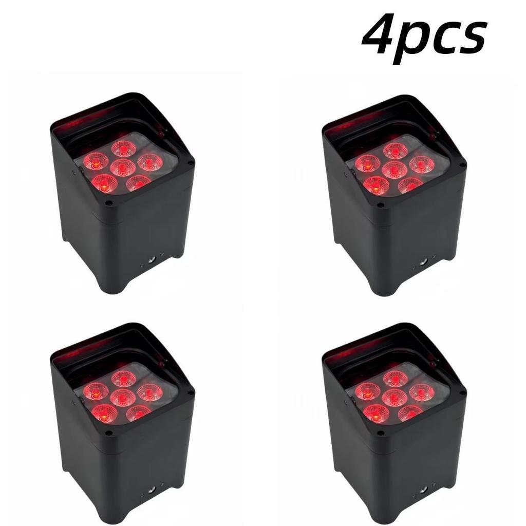 Battery Powered LED Par Lights Flightcase 6x18W RGBWA UV 6in1 Wifi Remote Phone APP&Wireless Controller Wedding Uplight DJ Atmosphere