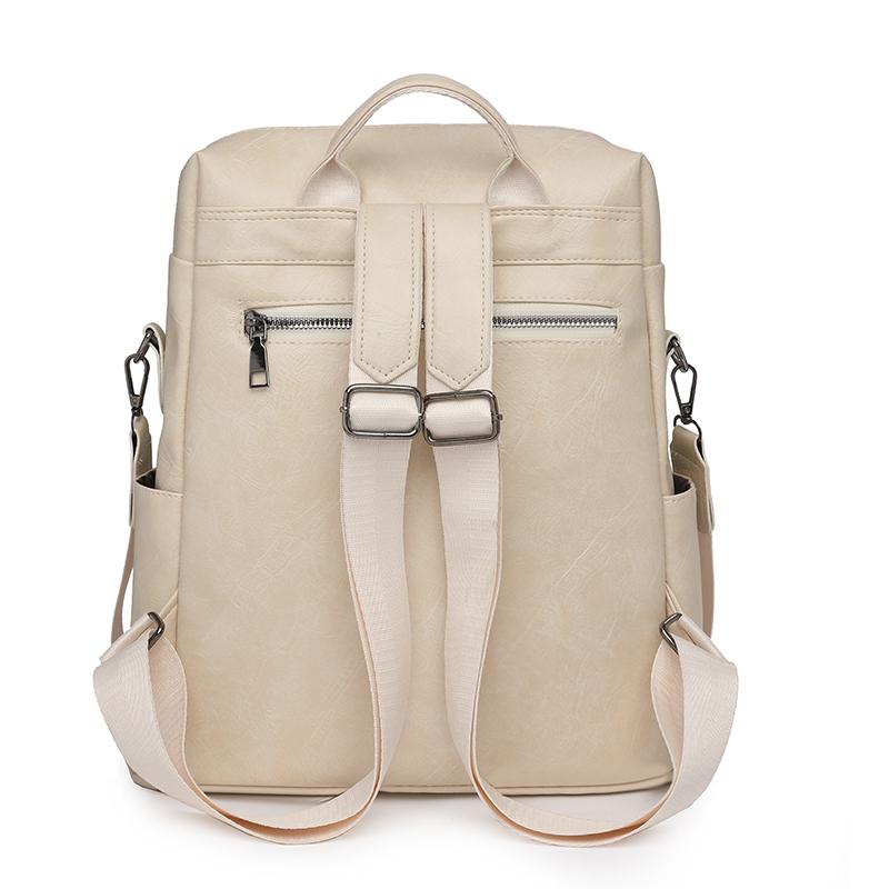 Large Capacity Women's Backpack Travel PU Backpack Student Schoolbag