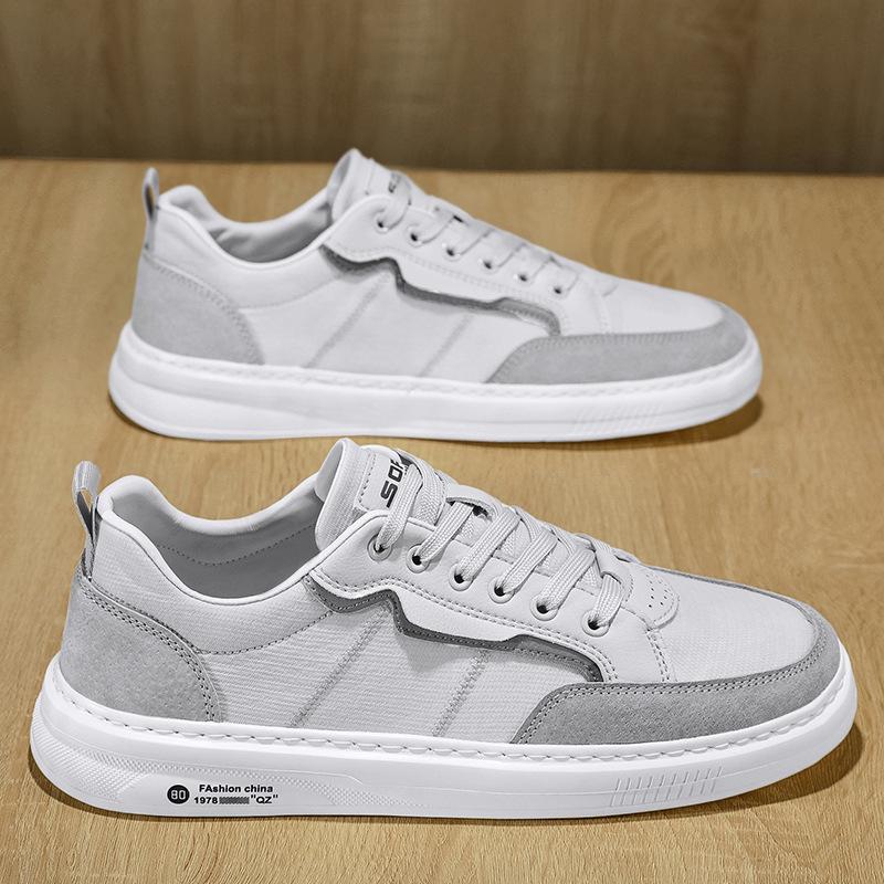 Мужские кеды на плоской подошве, трендовые, удобные, дышащие, молодежные, простые, для бега, спортивные 39