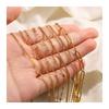 18K Gold Plated Chain Necklace for Women Stainless Steel Dainty Cable Rope Box Choker Jewelry Gift