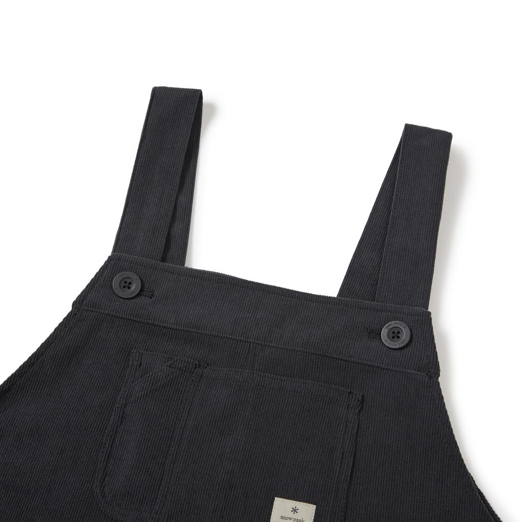 Snow Peak Corduroy Overall Dress Dark Size S Women's GS-S25WWFOP73, Charcoal,