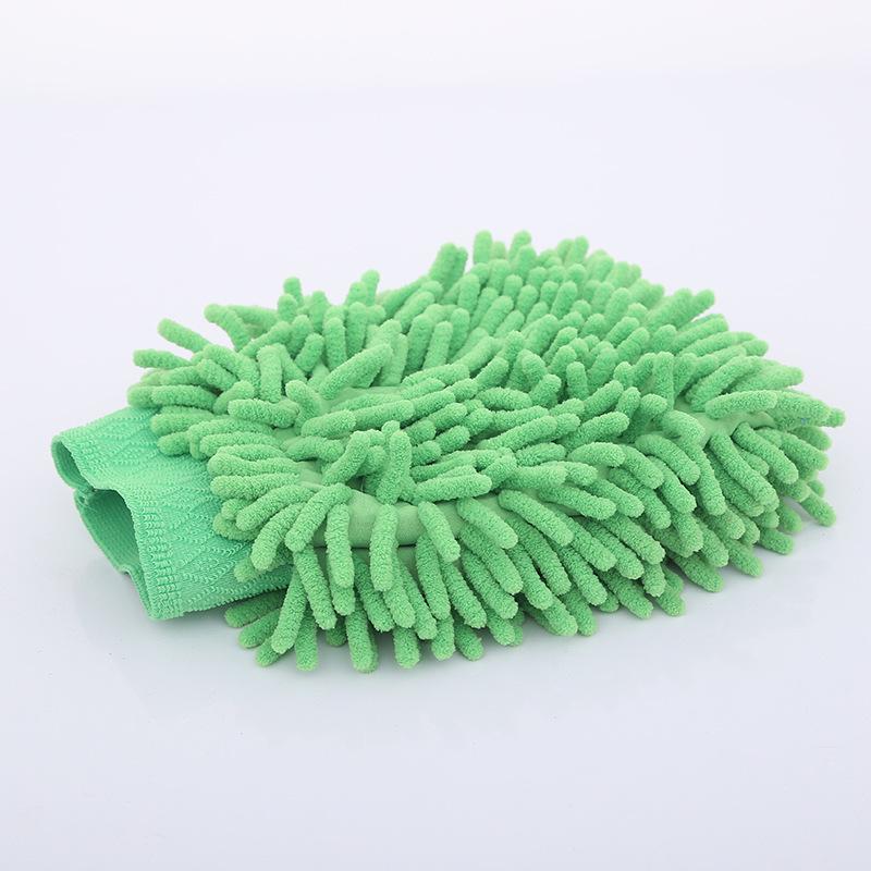 

Chenille Double-Sided Car Wash Mitt - Car Cleaning Tool & Accessory One Size зелёный