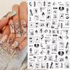 1PCS Sakura Nail Stickers Dandelion Nail Art Decoration Nail Decals Tulip Self-adhesive Flowers Stickers Press On Nails Stickers