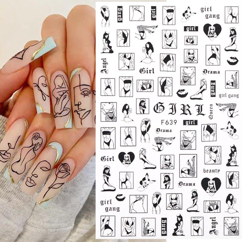 1PCS Sakura Nail Stickers Dandelion Nail Art Decoration Nail Decals Tulip Self-adhesive Flowers Stickers Press On Nails Stickers