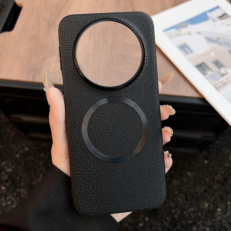Soft PU Leather Soft TPU Frame Bumper Shockproof Protective Cover Phone Case for Huawei Mate 80 Back Cover Cases For Huawei Mate 80&Opp Bag чёрный