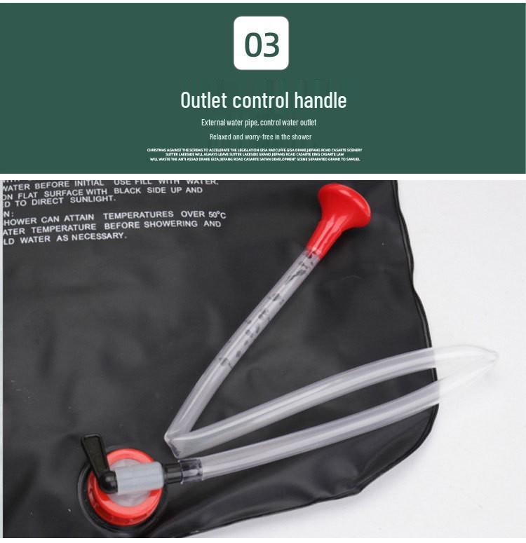 20L Folding Shower Bag for Camping and Outdoor Toiletries