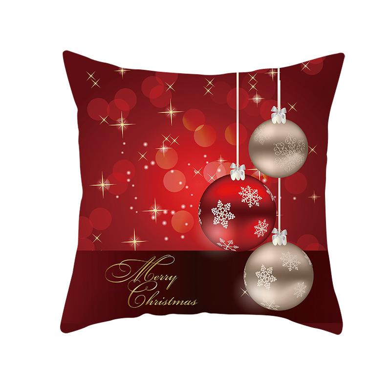 Nordic Christmas Pillowcase Christmas Ball Decoration Home Sofa Cushion Cover