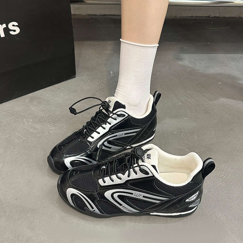 Retro racing shoes women's new spring and autumn mesh breathable Forrest Gump training shoes platform casual sports shoes
