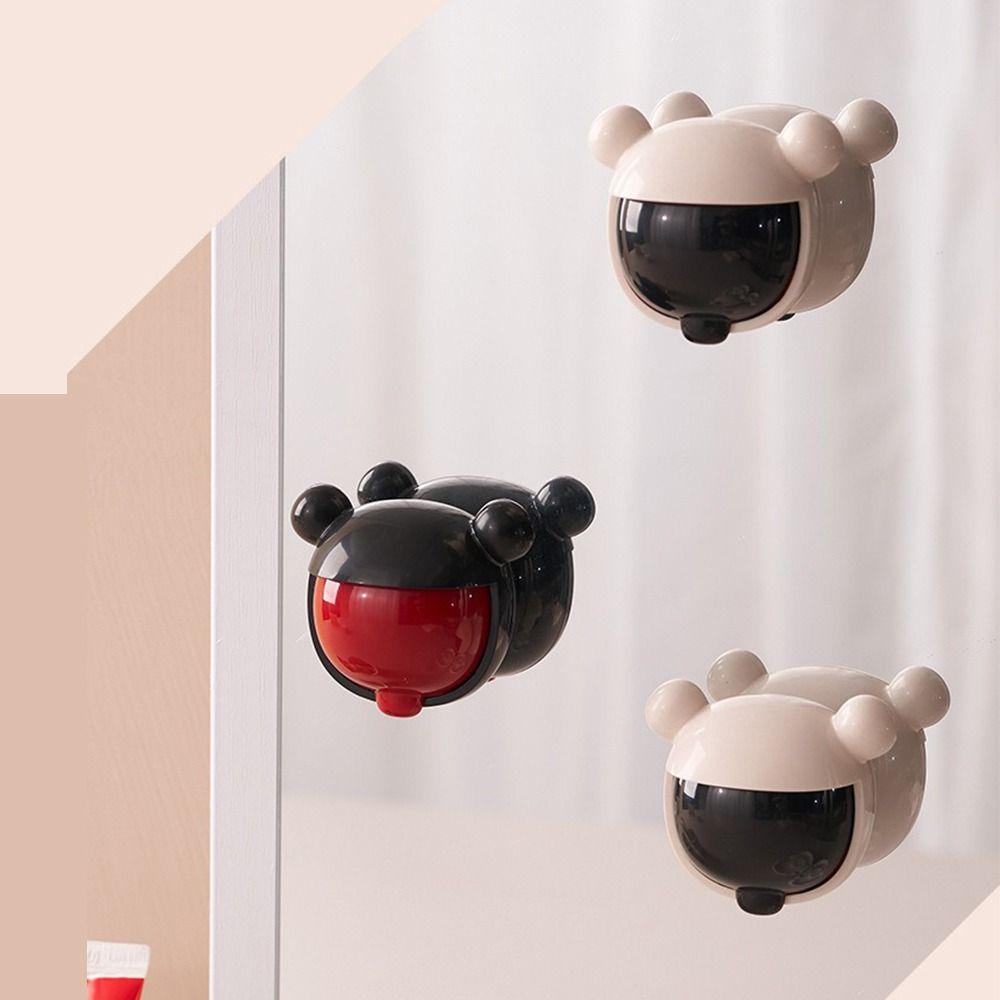 

2pcs Waterproof Toothbrush Protector Cap Space Saving Toothpaste Clip Shower червоний колір чорний