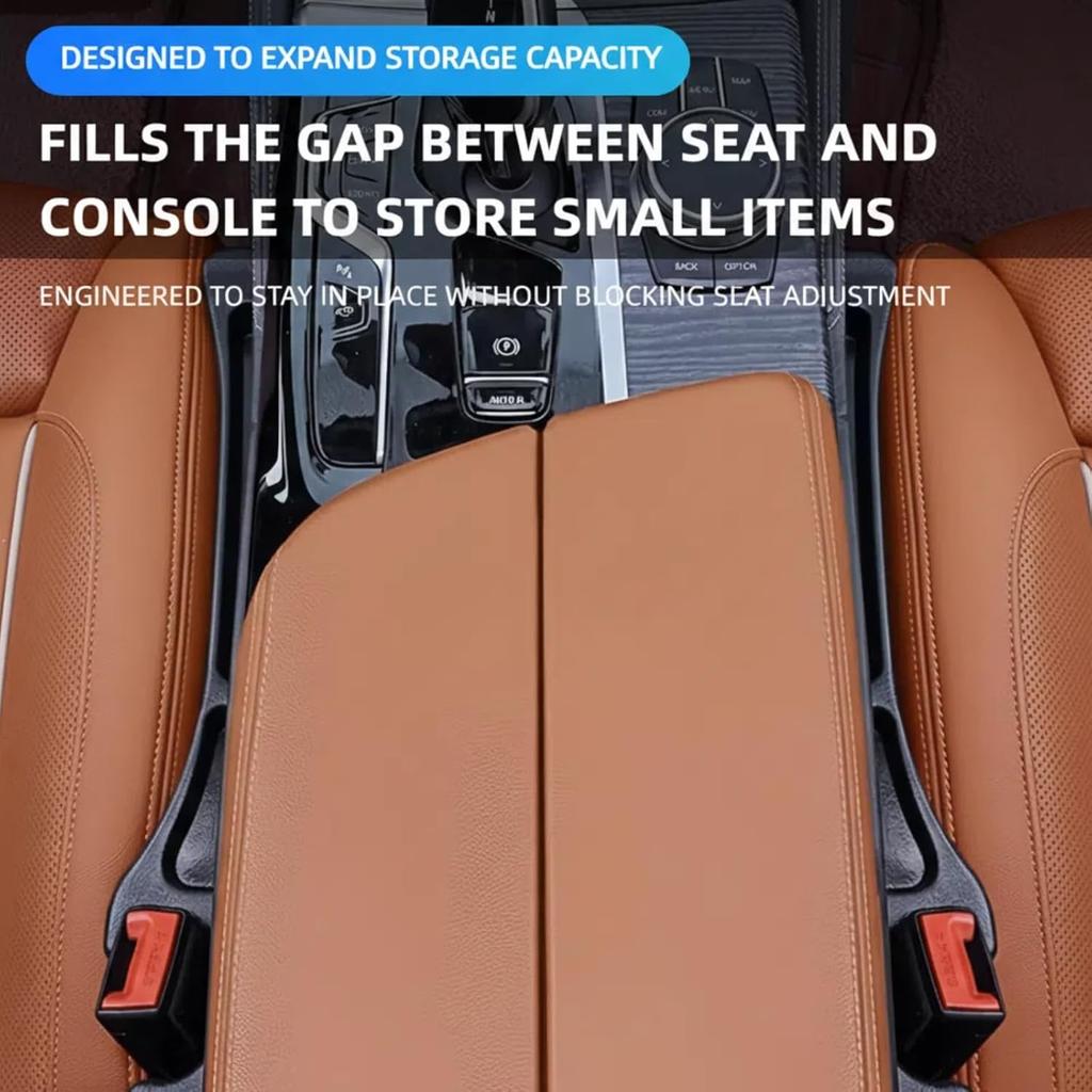 2 Pack Car Seat Gap Organizer, Seat Gap Filler Plug For Cars, SUVs & Trucks – Prevents Lost Items, Great For Rideshare, Daily Commute & Long Trips,