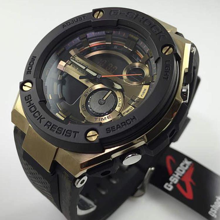 CASIO Men G-STEEL Series Gold Watch GST-200CP-9A GST-200CP-9A