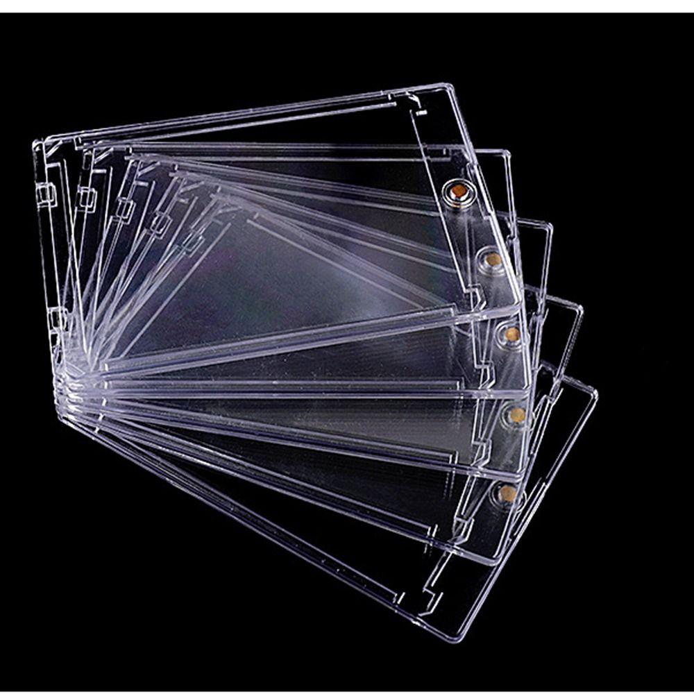 5 Stück Magnetischer Kartenhalter Case Hartplastik Material Klar Idol Foto Karten Schutz 35PT Dicke Sammlung