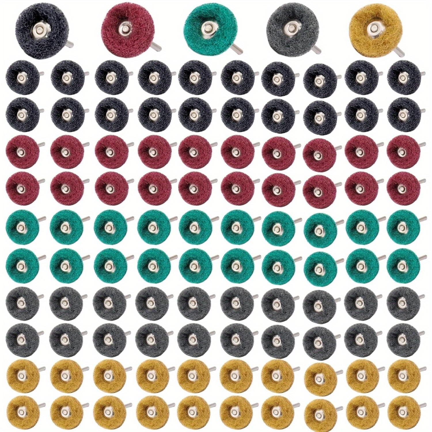 

100 шт. абразивные полировальные круги с хвостовиком, абразивный круг для полировки роторного инструмента с электроприводом, удаление ржавчины