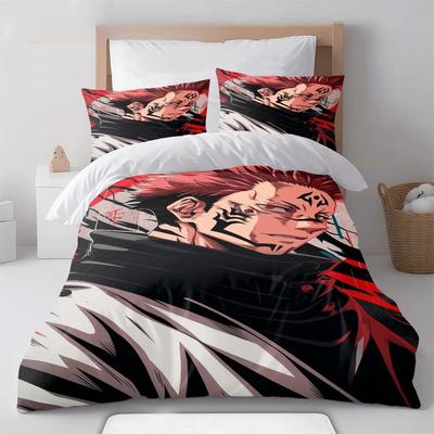 Duvet Cover Set Japan Anime J-Jujutsu K-Kaisens Bedding Set 2/3pcs Set Bedroom Decoration Gift Girls Boys Single/Double Large Size